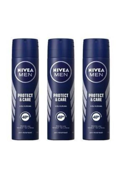 Nivea Protect & Care Erkek Deodorant 150 ml X 3 Adet