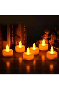 Alshop Led Mum 4 Adet Ledli Mum Model Işıklı Tealight Mum Pilli