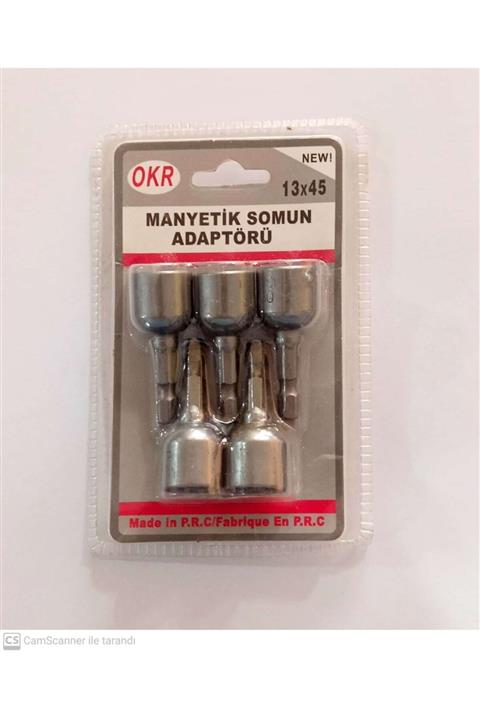 OKR Manyetik Somun Adaptörü 13x45 Mm Çatı Adaptörü 5li Pakette