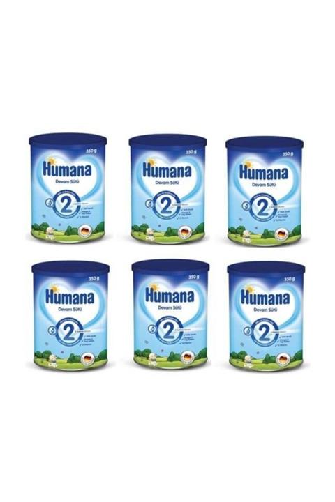 Humana 2 Devam Sütü Metal Kutu 800 gr - 6'lı Avantaj Paketi