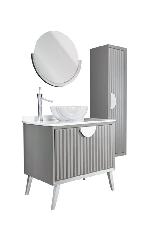 VTA MOBİLYA Chic Lavabo Dolabı Ve Aynası 80cm