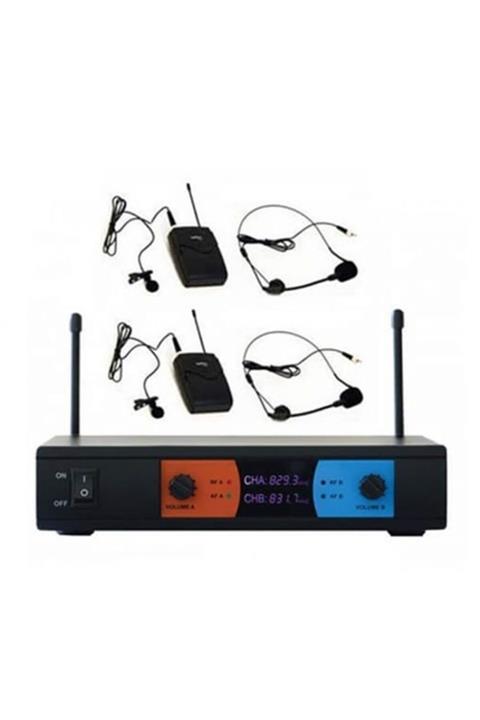 Spekon Vocal 10 Uhf Ciftli Kablosuz Yaka Ve Headset Mikrofon Seti