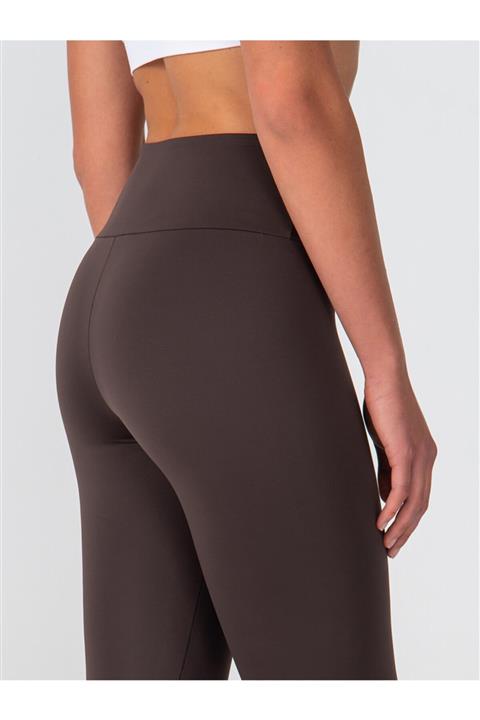 Vienfit Kadın Yüksek Bel Push Up Toparlayıcı Tayt Kahverengi