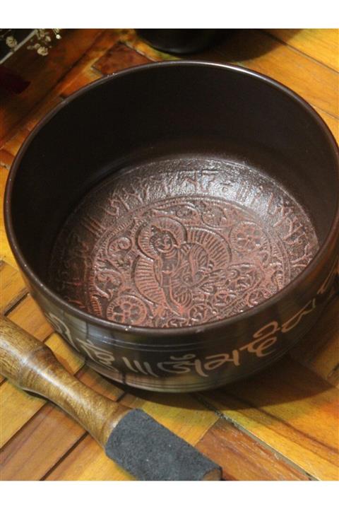 hediye sandalı Siyah Meditasyon Çanı Yoga Çanı Tibet Çanağı Singing Bowl 10 cm