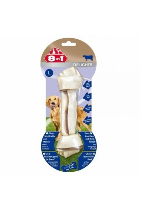 8in1 Delights Bones Biftekli Köpekler Için Ağız Bakım Kemiği Large