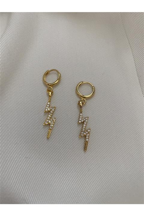 Vi store Taşlı Şimşek Küpe