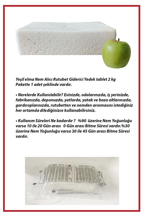 Saban 2 Kg. Nem Alıcı Yedek Tablet Yeşil Elma