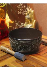 kayrajim Meditasyon Çanı Yoga Çanı Tibet Çanağı Singing Bowl Buda Desenli