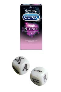 Durex Intense Prezervatif 4 lü Ve Pudra Kamasutra Oyun Zarları