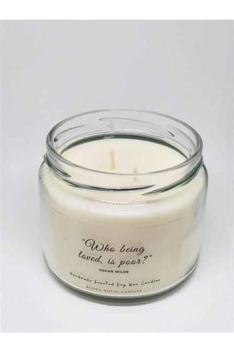 Buona Notte Candles Çift Fitilli Oscar Wilde Yaseminli Magnolia Model Soya Mumu