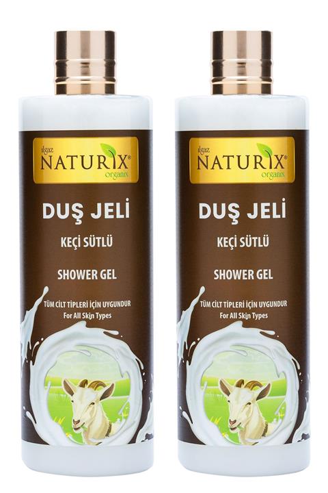 Ilgaz Naturix Organix Keçi Sütlü Duş Jeli Hassas Ciltler Için Nemlendirici Duş Jeli 2'li 400 Ml Yatıştırıcı Duş Jeli Seti