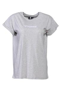 HUMMEL Veranso T-shırt Kadın T-shirt Lıght Grey Melange 911371-2010