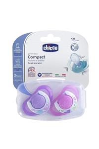 Chicco Kız Bebek Physio Compact 2'li Silikon Emzik  12 Ay+