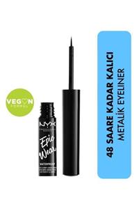 NYX Professional Makeup Eyeliner - Epic Wear Metallic Liquid Liner Black Metal