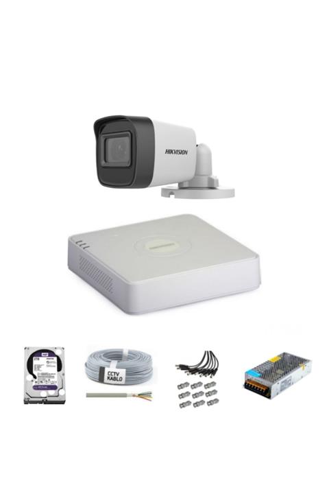 Hikvision Haıkon 1 Kameralı Güvenlik Kamera Hazır Set-haıkon 1 Kamera Kayıt Sistemi (hdmı Kablo Hediyeli)