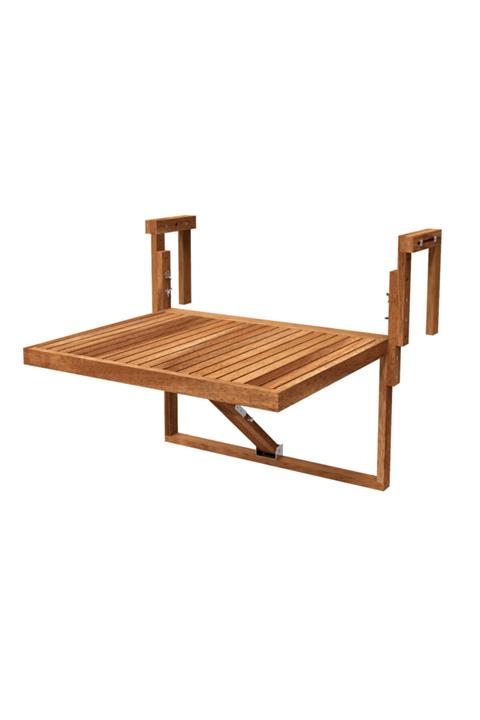 INTERBUILD REAL WOOD Interbuild Toronto Katlanır Balkon Masası .ayarlanabilir Fsc Akasya Ağacı. Altın Tik Renk