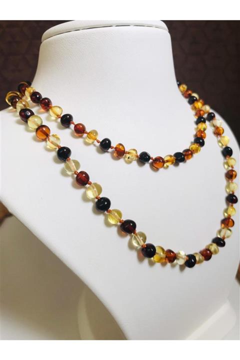 NİSSBEBE Sertifikalı Kehribar Anne Bebek Kolye Set