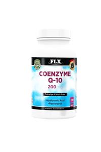 FLX Coenzyme (koenzim) Q-10 200 Mg Hyaluronik Asit Resveratrol 180 Tablet