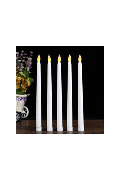 Seninmio Dekoratif Led Şamdan Mum 27 Cm Pilli Led