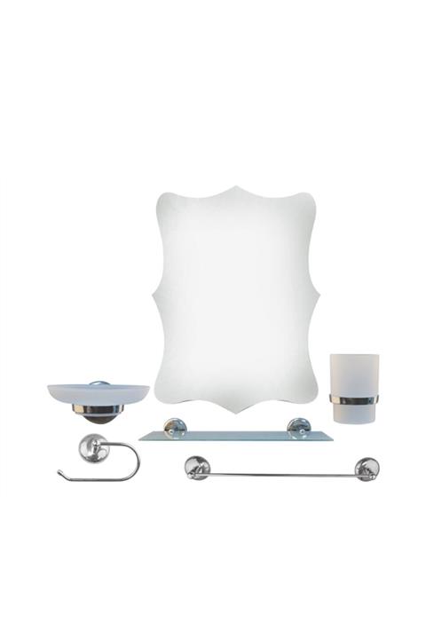 ARÇE BANYO 6 Parça Ayna Takımı Krom Dalgalı