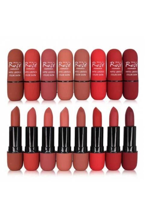 Roesıa Rose Cosmetics Matte Lipstick Color Show 8 Li Ruj Seti