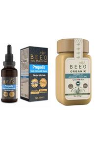 BEE'O Organik Propolis Arı Sütü Ham Bal 190 Gr (çocuklar Için) - Suda Çözünür Propolis Damla 20 Ml.