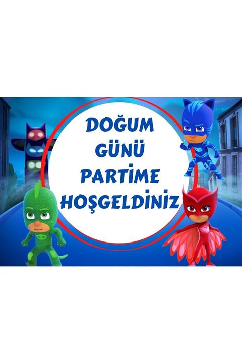 Parti Seza Pjmaskeliler 40x28 Cm Bıranda Iyiki Doğdun Afişi