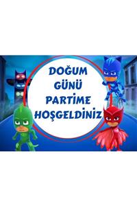 Parti Seza Pjmaskeliler 40x28 Cm Bıranda Iyiki Doğdun Afişi