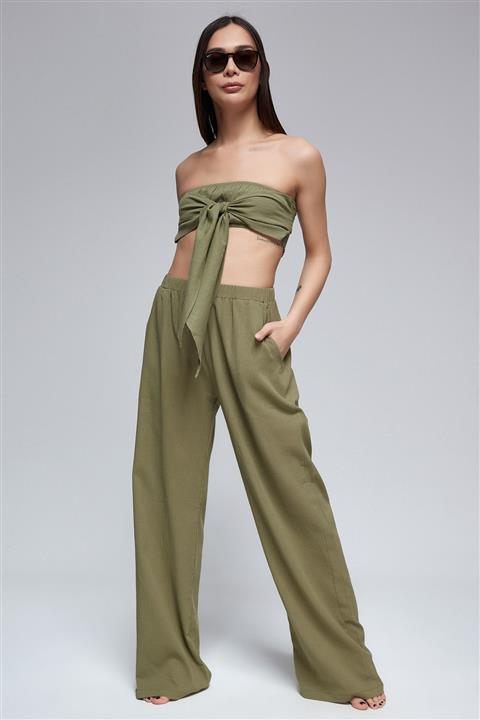 FOR YOU MODA Krinkıl Pantolon Haki