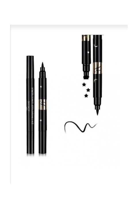 Makeuptime 3 Adet Çift Uçlu Desenli Eyeliner Yıldız,çiçek Ve Ay Desen