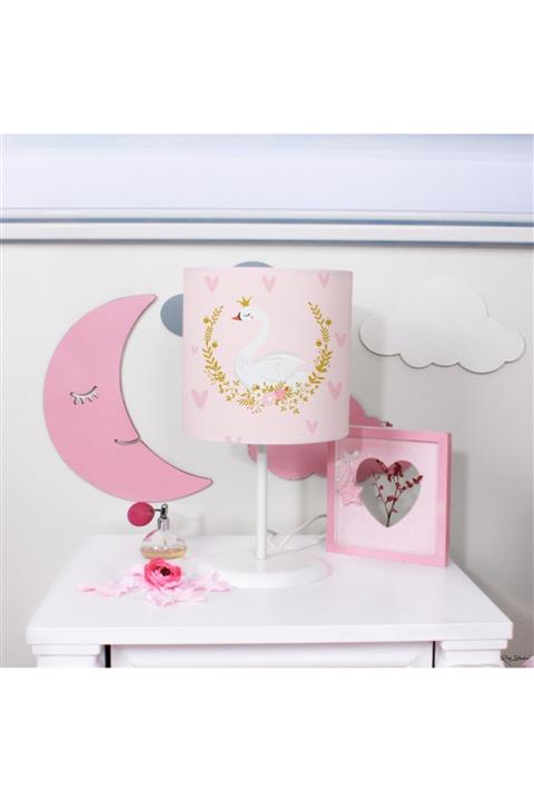 Rivaİstanbul Pembe Kuğu Prenses Çocuk Odası Abajur