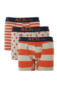 AC&Co / Altınyıldız Classics Erkek Grı Turuncu Desenli Boxer