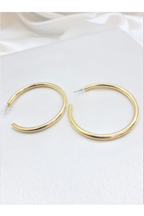 TÜKKAN ACCESSORİES Gold Kaplama 55 Mm Halka Küpe