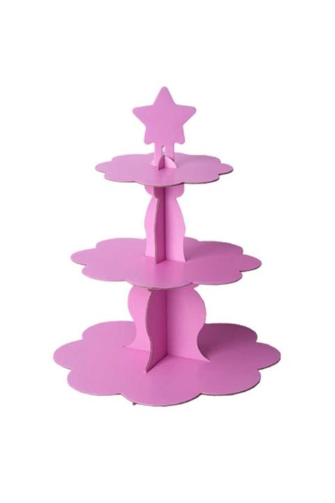 Partimarka Pembe Renk Doğum Günü Kek Stant