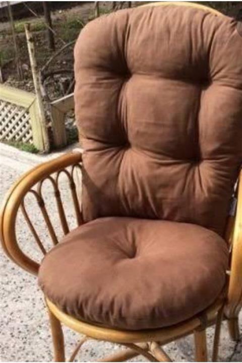 LİDYA TEKSTİL Bambu Sandalye Minderi Koyu Kahverengi