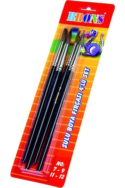 Brons Sulu Boyafırçası 4 Lü Set