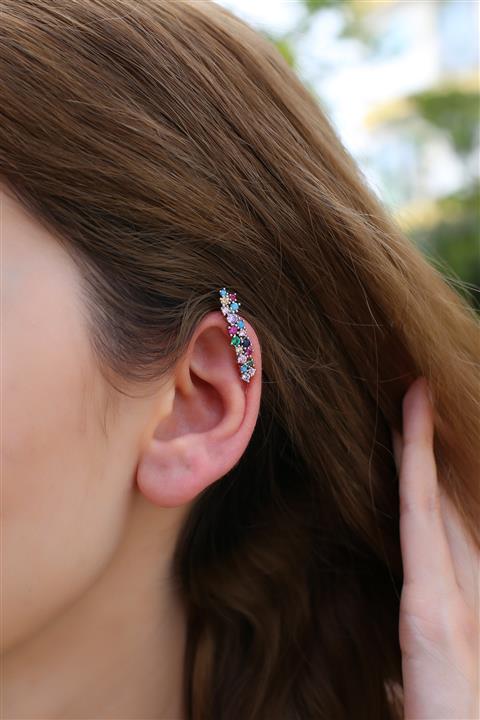 Merias Design Kadın Özel Tasarım Rengarenk Efsane Kıkırdak Küpe