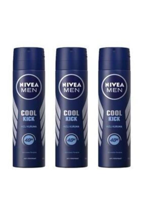 Nivea Cool Kick Erkek Deodorant 150 ml X 3 Adet