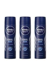 Nivea Cool Kick Erkek Deodorant 150 ml X 3 Adet