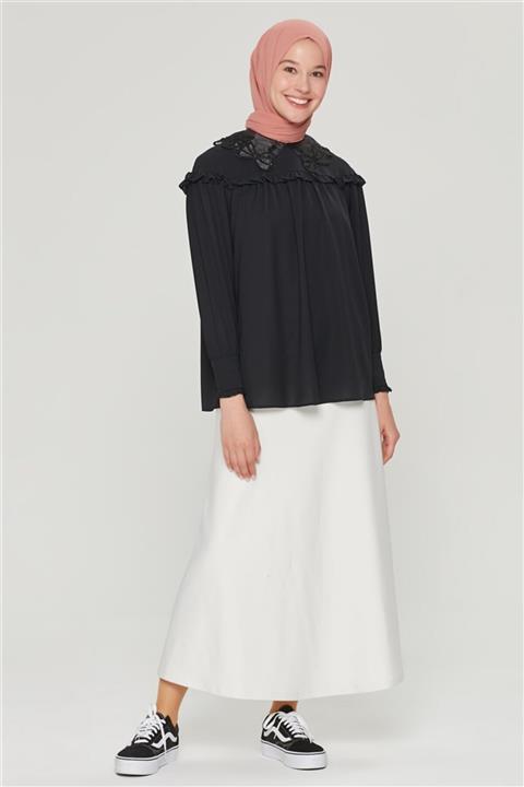 Armine Kadın  Siyah Bluz 21y3949