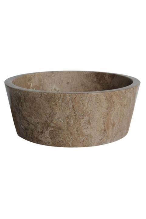 raymer Mermer Lavabo Tezgah Üstü Yarım Leğen Doğaltaş Lavabo