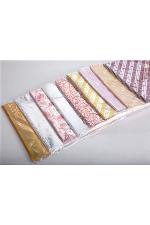 1001 Ambalaj Metalize Karışık Renkli Hediye Ambalajı Bantlı Jelatin Paketleme Torbası 17 X 25 cm 100lü 1 Paket