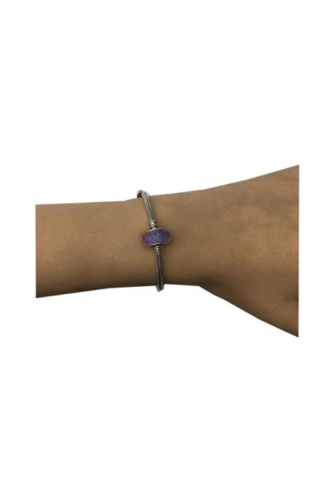 My Story Mor Parlak Murano Gümüş Charm