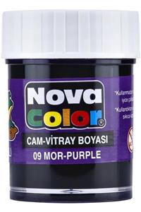 Nova Color Su Bazlı Cam Boyası Mor 12 Li Paket Nc-157