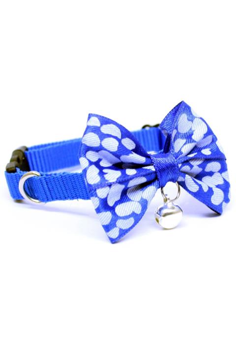 petviya Papyonlu Kedi Boyun Tasması Mavi