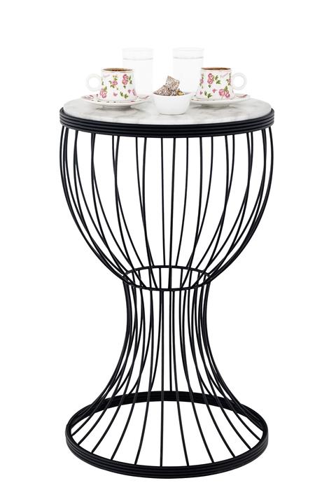 Begüsa Tarz 2 Yönlü Siyah-mermer Sehpa