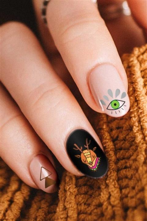 Artikel Boho Şekiller Tırnak Dövmesi