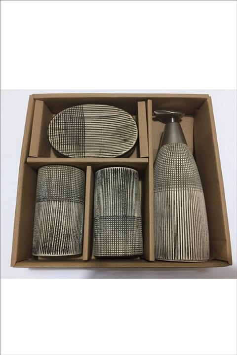 Fame Kıtchen 4 Parça Seramik Sıvı Sabunluk Banyo Seti