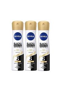 Nivea Invisible Black And White Ipeksiz Pürüzsüzlük 150 ml Deodorant X 3