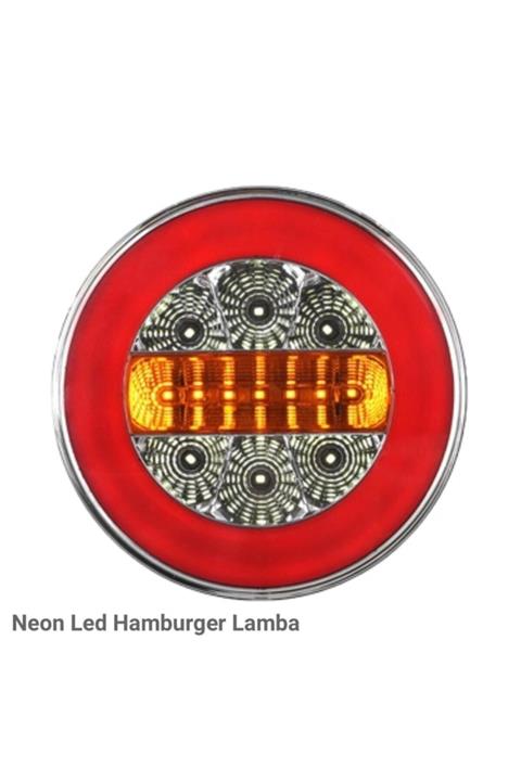 ÇERAY Neon Led Yuvarlak Hamburger Lamba 12v